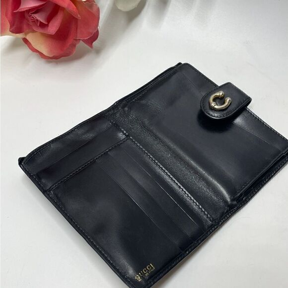 Authentic Vintage Gucci Dionysus Horsebit Leather Wallet Black - Picture 8 of 14
